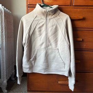 Danskin tan quarterzip jacket | medium